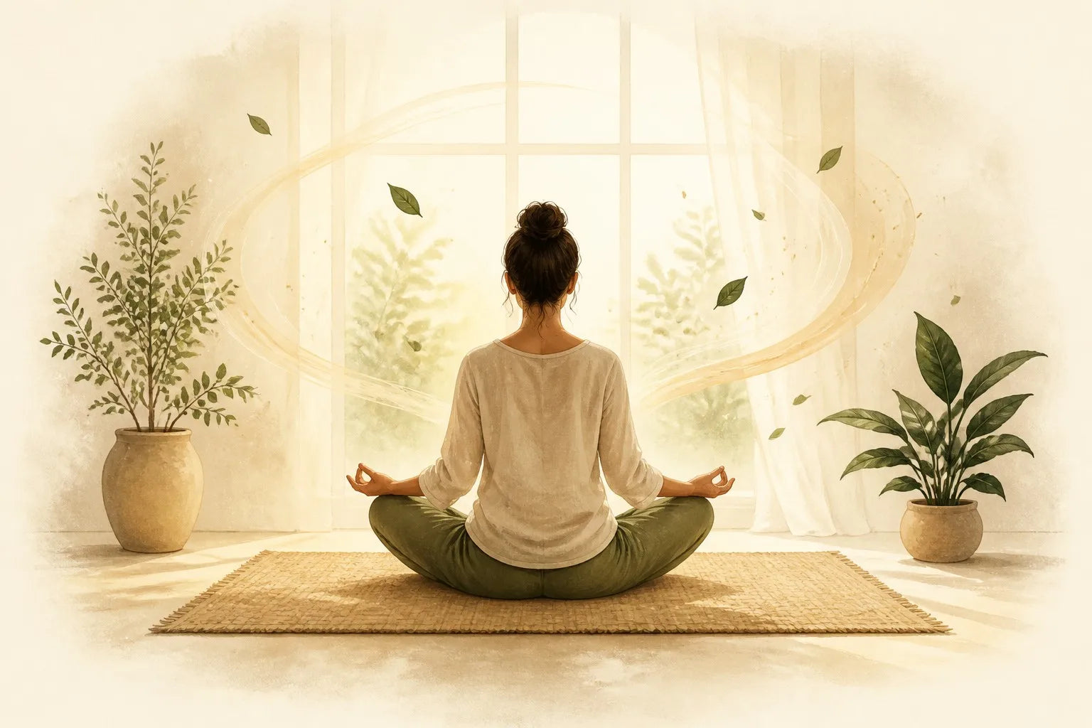 Illustration for the Anxiety & Stress Relief benefit of grounding